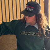 AQHA Stars & Bars Umpqua Rope Cap - Black
