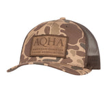 AQHA Leather Patch Cap - Camo & Brown