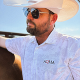 AQHA Men's Polo - White Camo