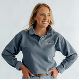 AQHA Collared Sweatshirt - Saltwater