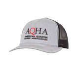 Gray cap with black mesh back and AQHA logo on a white background