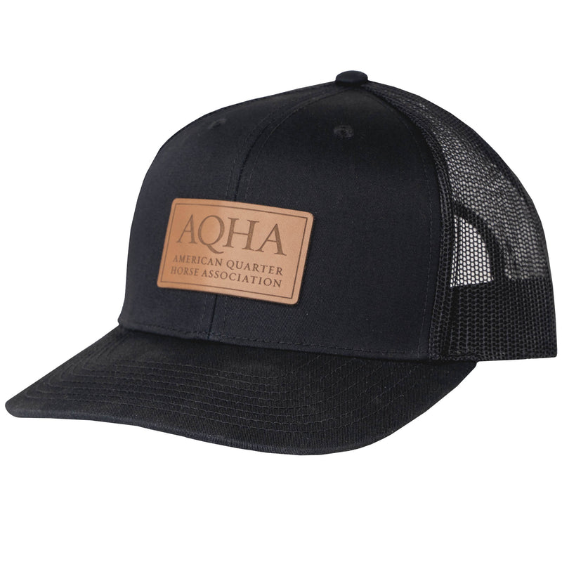 AQHA Leather Patch Cap