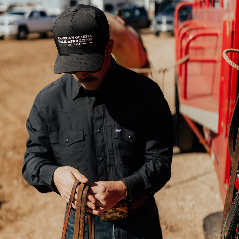 AQHA Embroidered Retro Snapback Cap